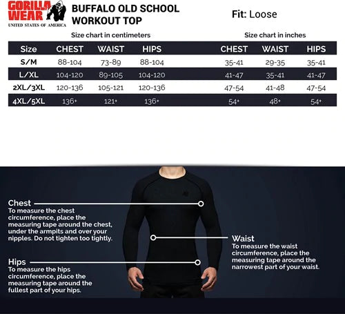 Gorilla Wear Buffalo Old School Workout Top - Schwarz/Grau