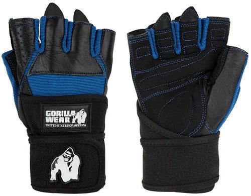 Gorilla Wear Dallas Wrist Wrap Gloves - Schwarz/Blau