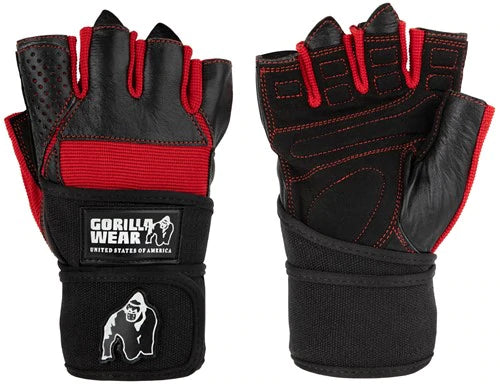 Gorilla Wear Dallas Wrist Wrap Gloves - Schwarz/Rot