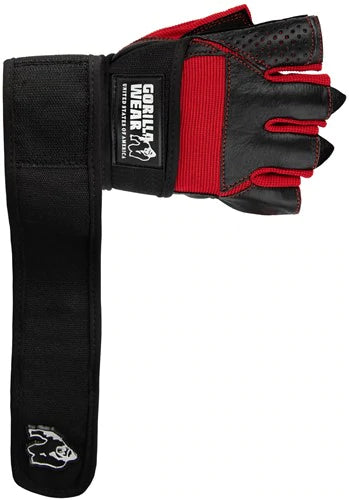 Gorilla Wear Dallas Wrist Wrap Gloves - Schwarz/Rot