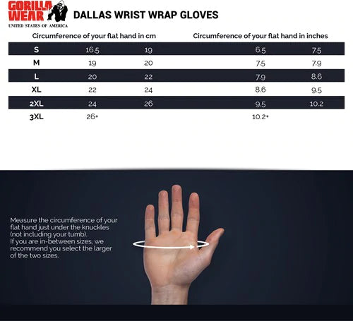 Gorilla Wear Dallas Wrist Wrap Gloves - Schwarz/Blau