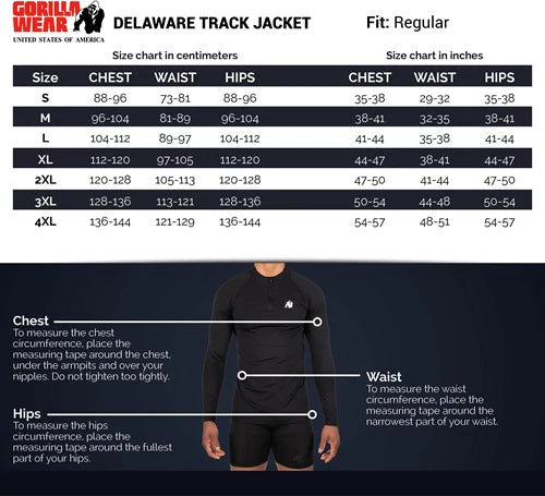 Gorillla Wear Delaware Track Jacket - Schwarz