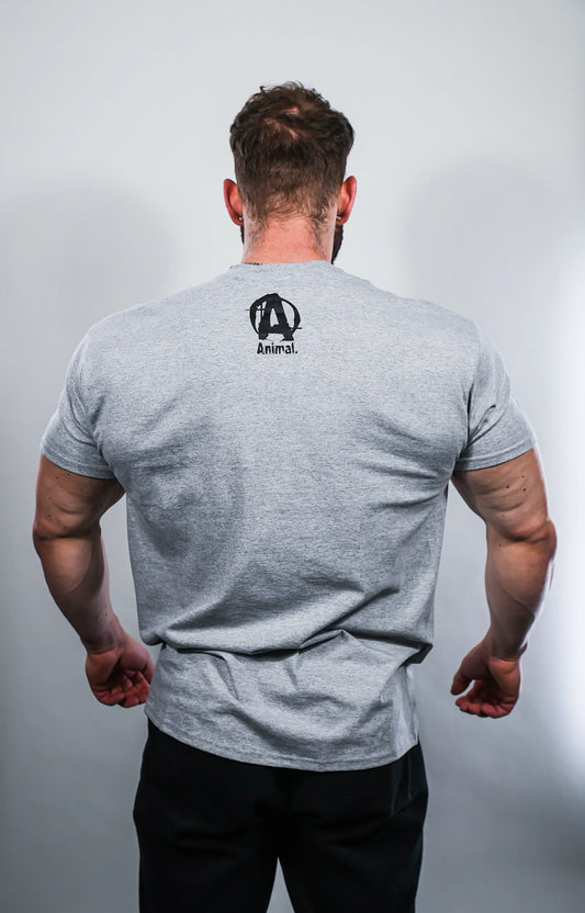 Animal 'A' Logo T-Shirt - Dunkel Grau