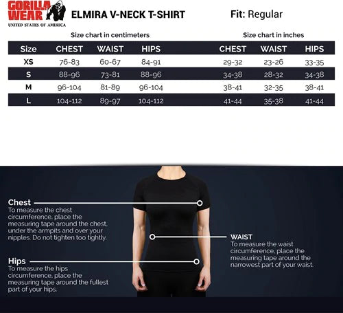 Gorilla Wear Elmira V-Neck T-Shirt - Schwarz