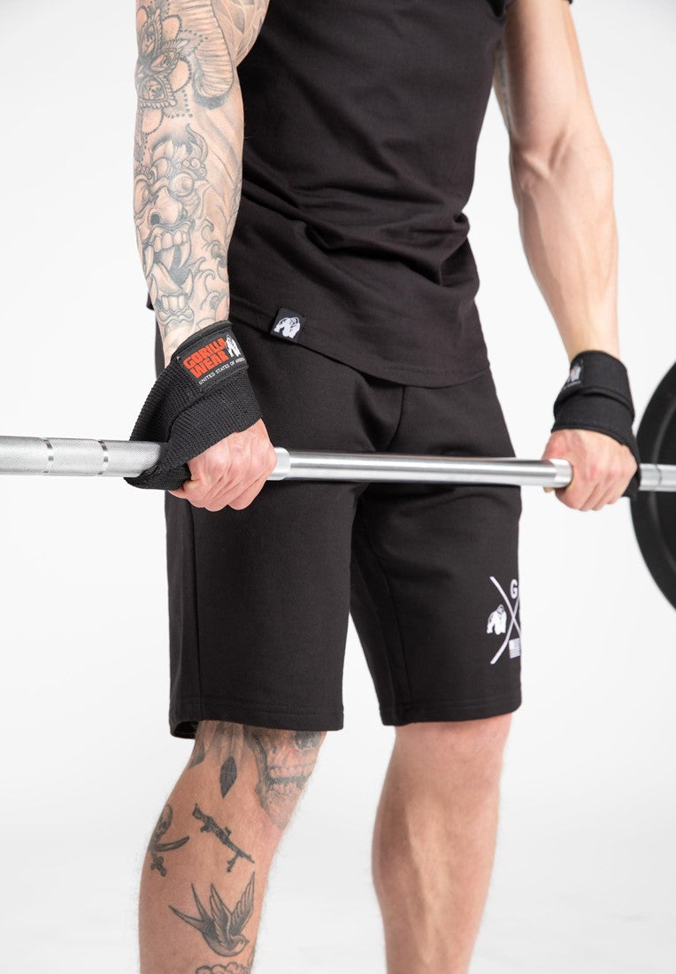 Gorilla Wear Figure 8 Lifting Straps - Schwarz