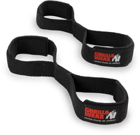 Gorilla Wear Figure 8 Lifting Straps - Schwarz