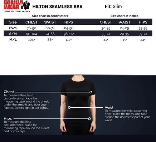 Hilton Seamless Sports Bra - Schwarz