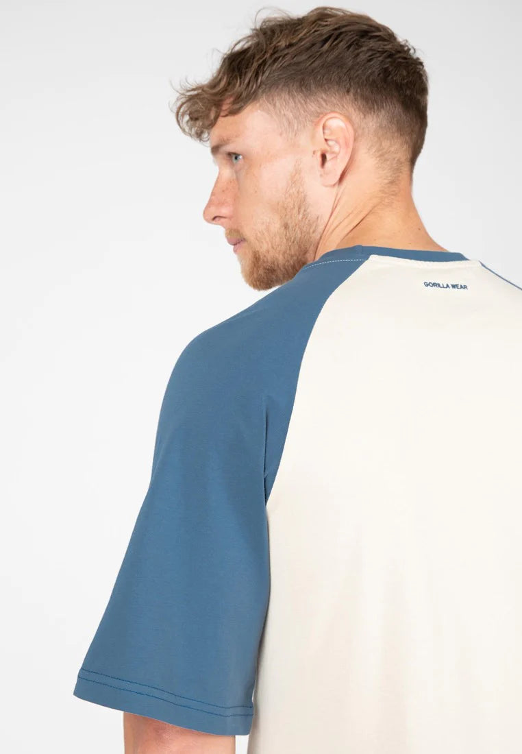 Gorilla Wear Logan Oversized Shirt - Beige/Blau