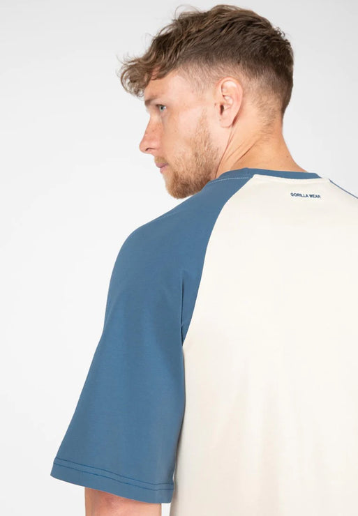 Gorilla Wear Logan Oversized Shirt - Beige/Blau