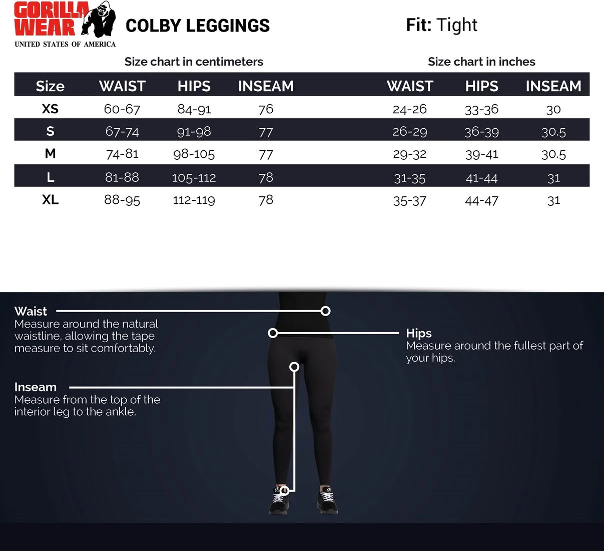 Gorilla Wear Colby Leggings - Pink/Blau