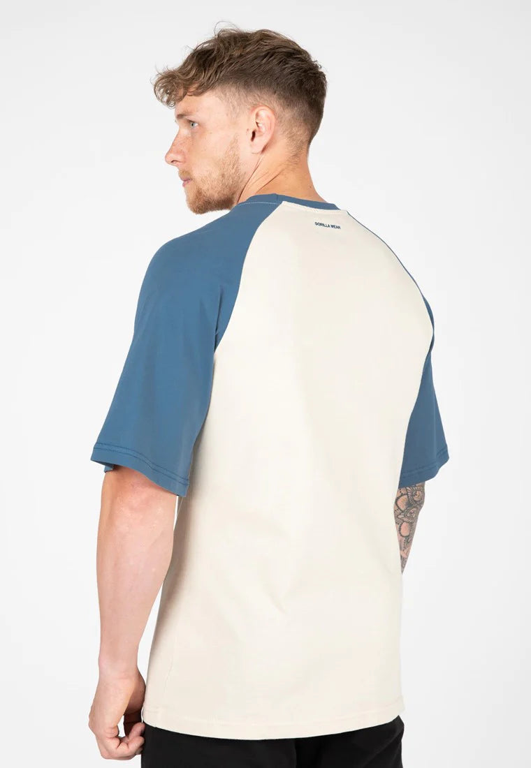 Gorilla Wear Logan Oversized Shirt - Beige/Blau