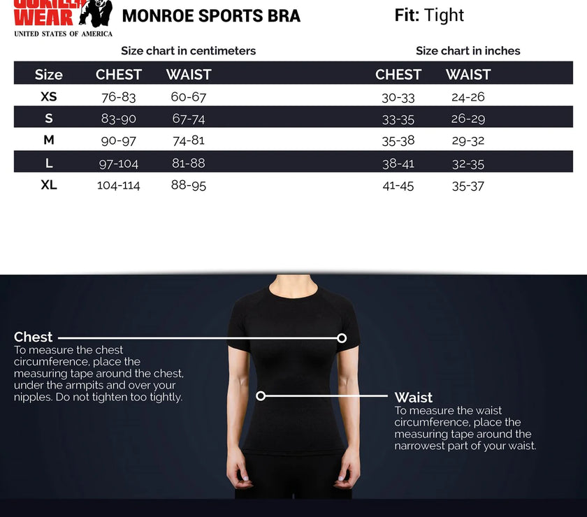 Gorilla Wear Monroe Sports Bra - Grau