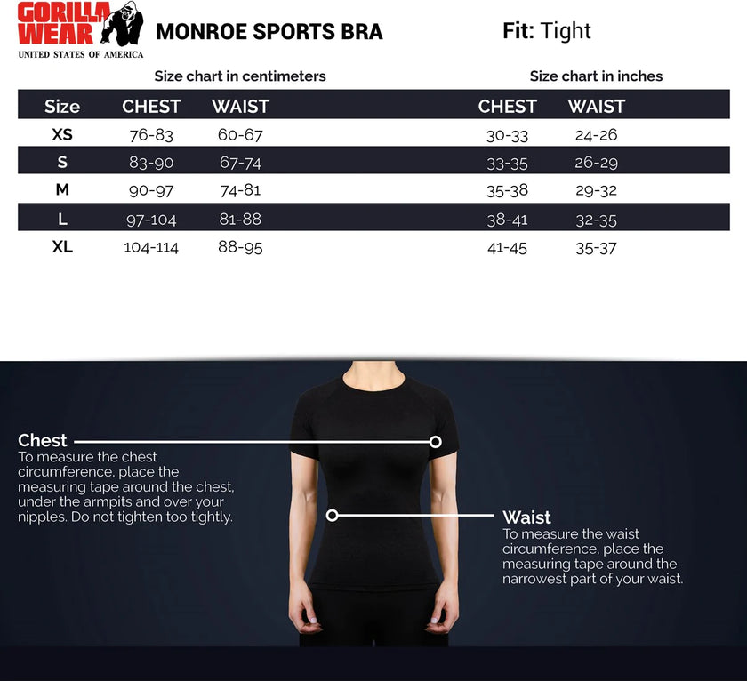 Gorilla Wear Monroe Sports Bra - Grau