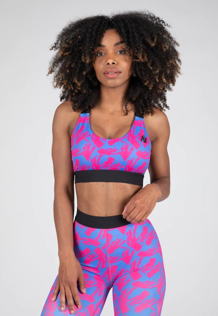 Gorilla Wear Colby Sports Bra - Pink/Blau