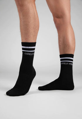 Gorilla Wear Crew Socken Schwarz - 2 Paar
