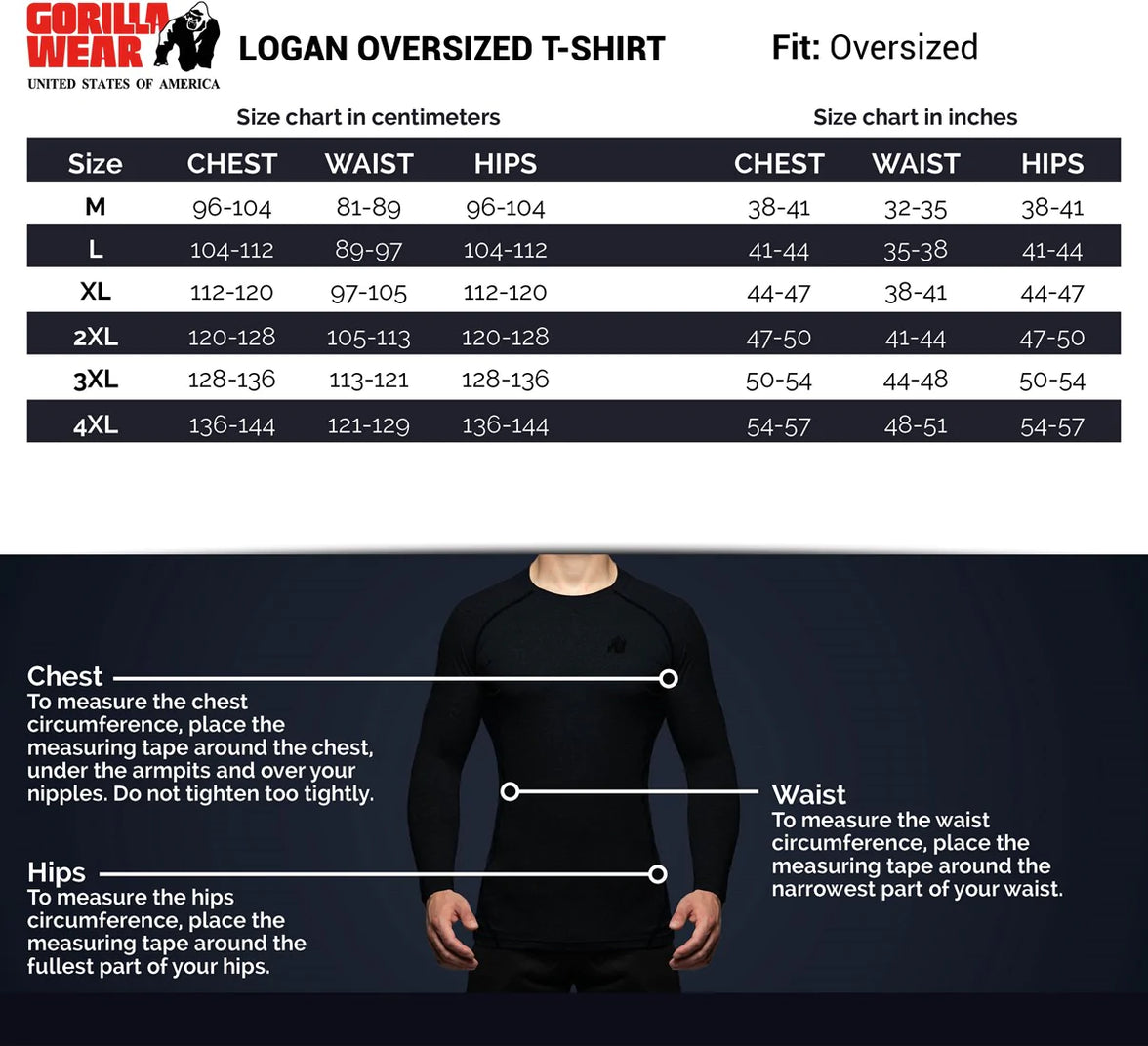 Gorilla Wear Logan Oversized Shirt - Beige/Rot