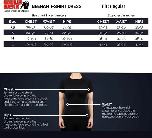 Gorilla Wear Neenah T-Shirt Dress - Schwarz