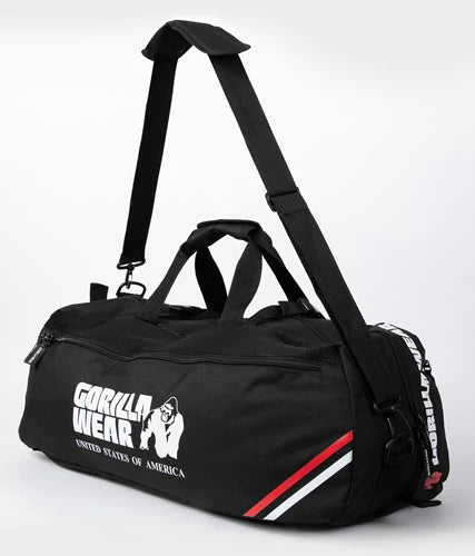 Gorilla Wear Norris Hybrid Gym Bag/Backpack - Schwarz