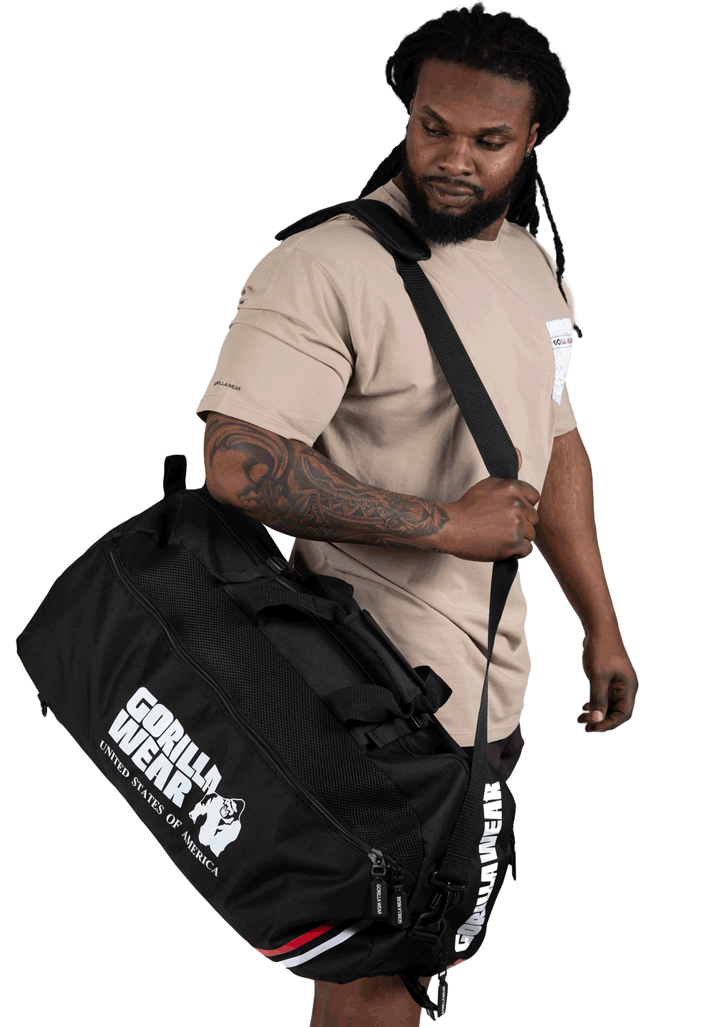 Gorilla Wear Norris Hybrid Gym Bag/Backpack - Schwarz