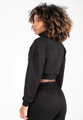 Gorilla Wear Ocala Cropped Half-Zip Sweatshirt - Schwarz