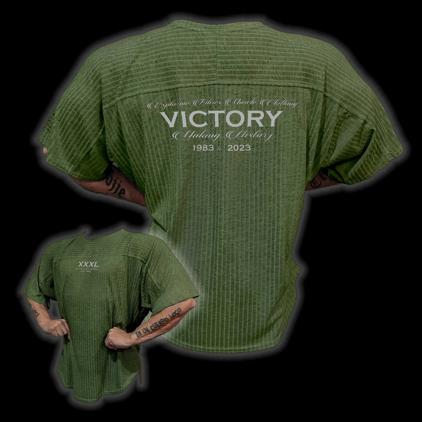 Explosive Fibres Vicory Aniversary Logo Training Ragtop - Militär Grün