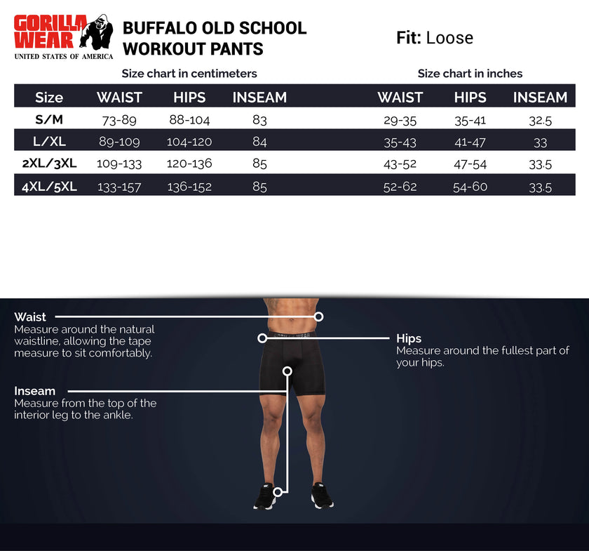 Buffalo Old School Workout Pants - Schwarz/Grau