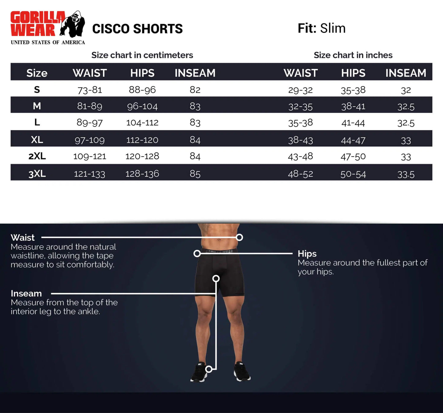 Gorilla Wear Cisco Shorts - Schwarz