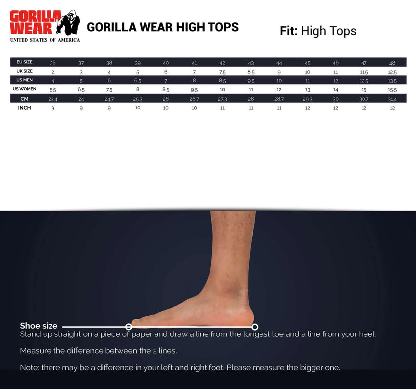 Gorilla Wear High Tops - Rot
