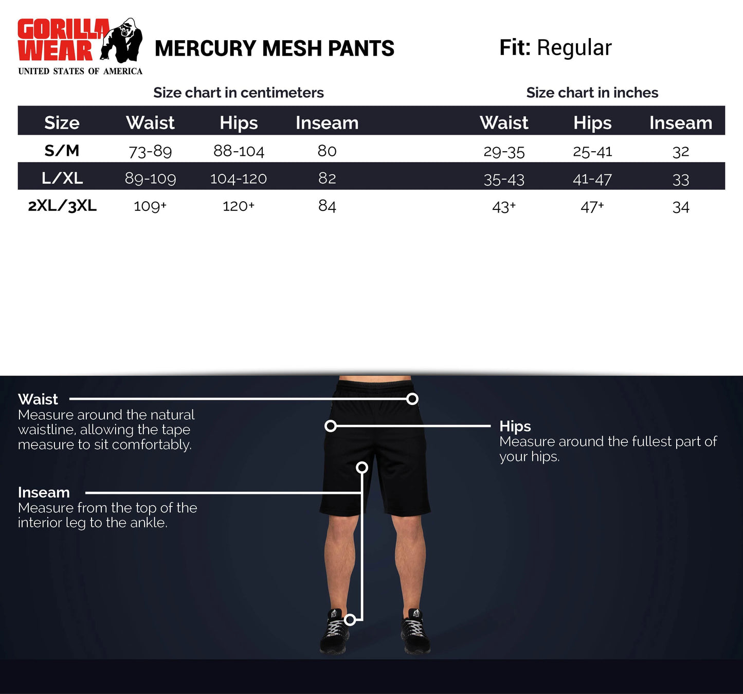 Gorilla Wear Mercury Mesh Pants - Grau/Schwarz