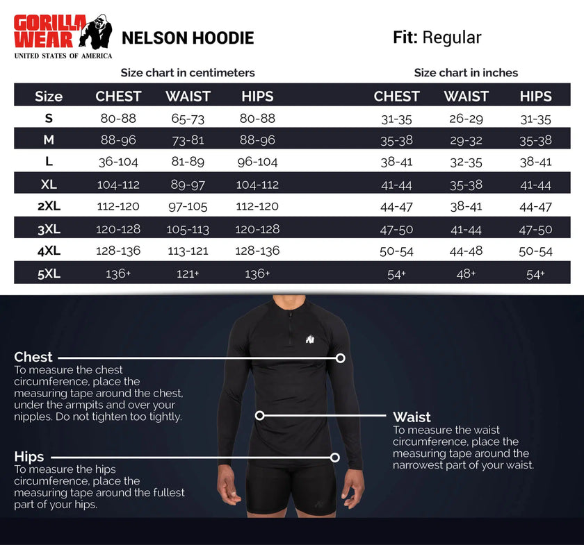 Gorilla Wear Nelson Hoodie - Schwarz