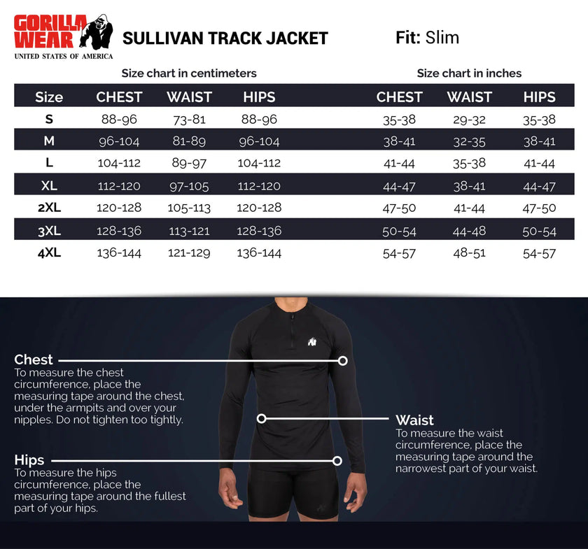 Gorilla Wear Sullivan Track Jacket - Schwarz