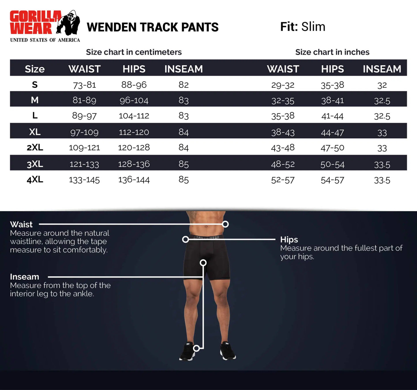 Gorilla Wear Wenden Track Pants - Schwarz/Weiss
