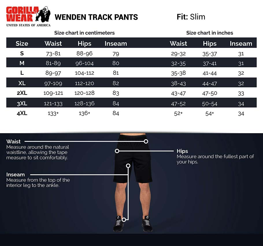 Gorilla Wear Wenden Track Pants - Schwarz/Gold
