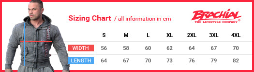 Brachial Zip Hoody Spacy - Schwarz/Weiss