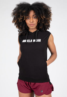 Gorilla Wear Virginia Sleeveless Hoodie - Schwarz