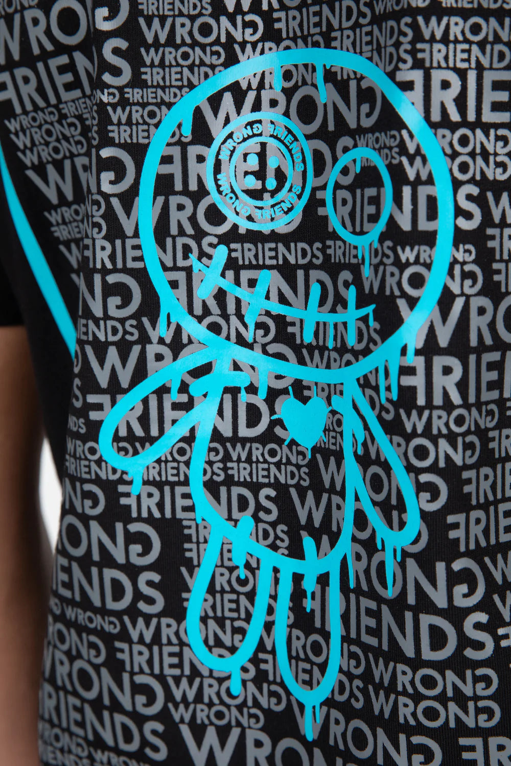Wrong Friends Lucca T-Shirt - Schwarz/Blau