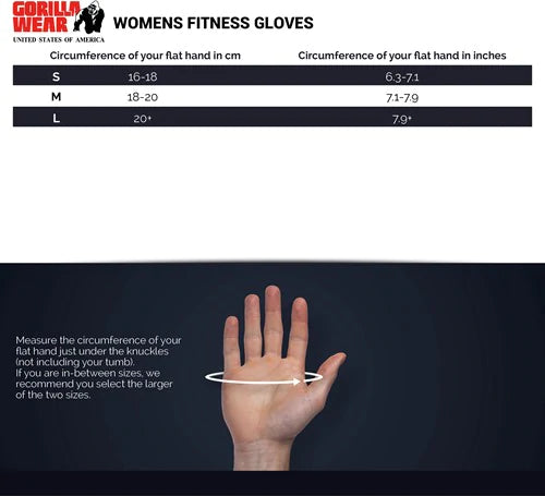 Gorilla Wear Women's Fitness Gloves - Schwarz/Weiss