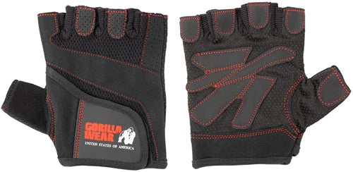 Gorilla Wear Women's Fitness Gloves - Schwarz/Rot